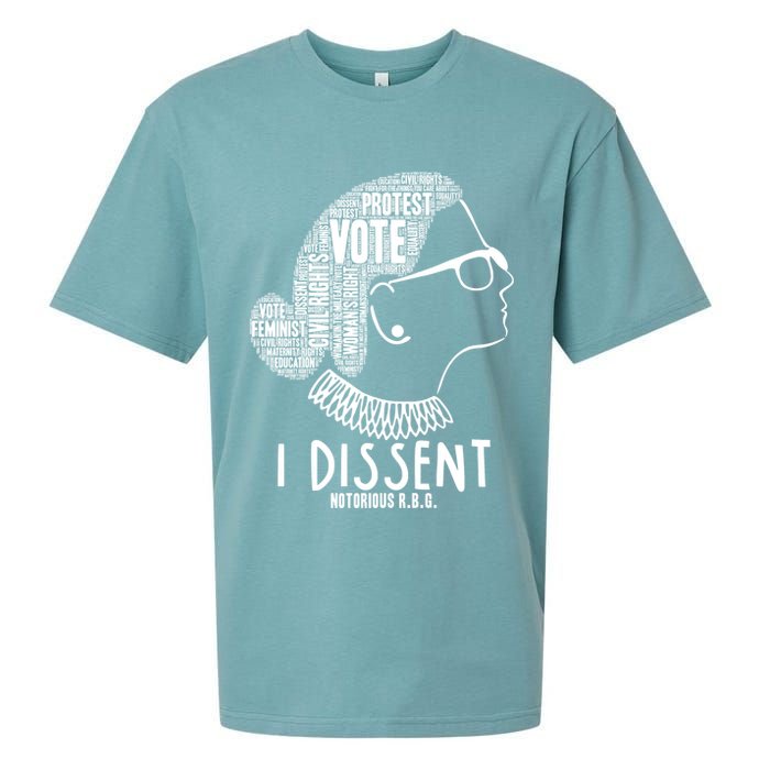 Ruth Bader Ginsburg I Dissent Notorious RBG Tribute Quotes Sueded Cloud Jersey T-Shirt