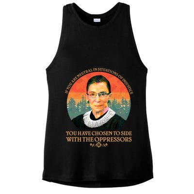 Ruth Bader Ginsburg Injustice Oppressors RBG Quote Ladies PosiCharge Tri-Blend Wicking Tank