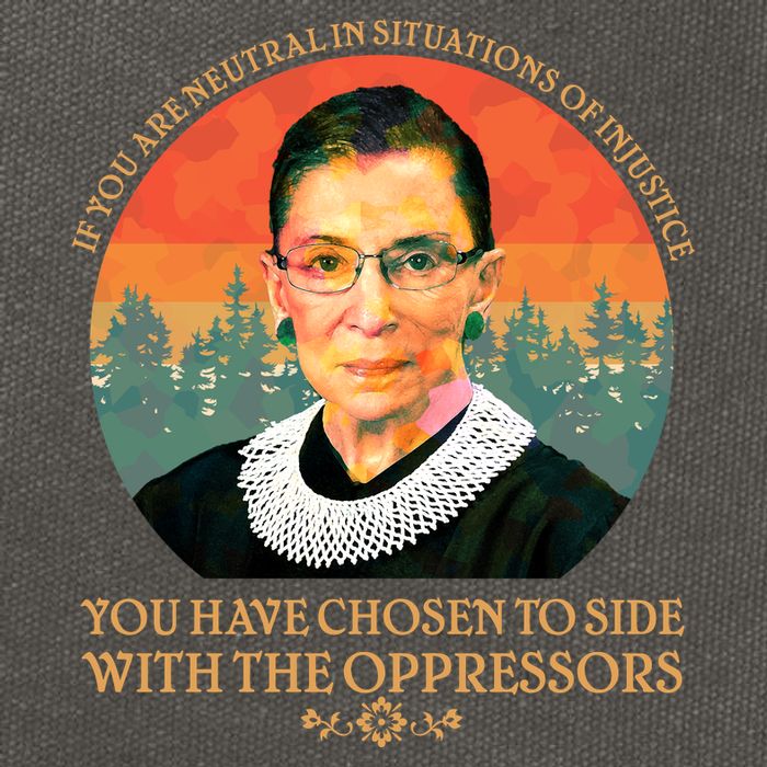 Ruth Bader Ginsburg Injustice Oppressors RBG Quote Cotton Canvas Backpack