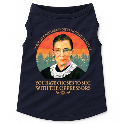 Ruth Bader Ginsburg Injustice Oppressors RBG Quote Doggie Tank
