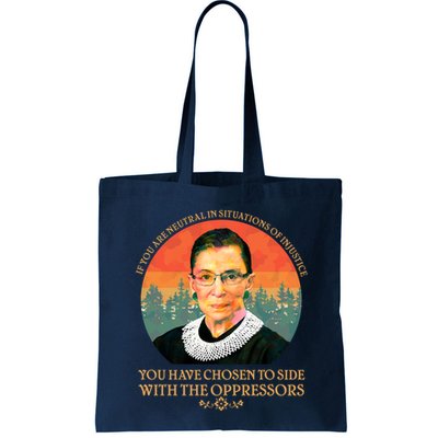 Ruth Bader Ginsburg Injustice Oppressors RBG Quote Bag