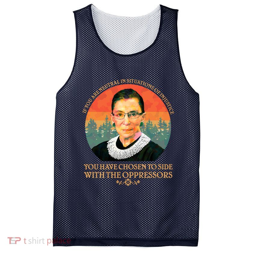 Ruth Bader Ginsburg Injustice Oppressors RBG Quote Mesh Reversible Basketball Jersey Tank