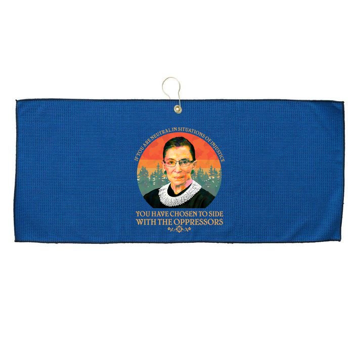 Ruth Bader Ginsburg Injustice Oppressors RBG Quote Large Microfiber Waffle Golf Towel