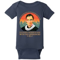 Ruth Bader Ginsburg Injustice Oppressors RBG Quote Baby Bodysuit