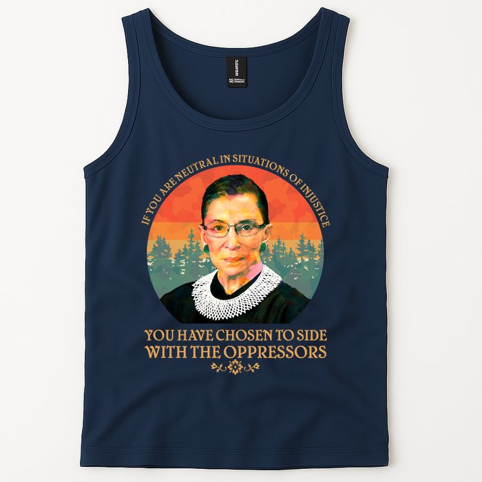 Ruth Bader Ginsburg Injustice Oppressors RBG Quote Tank Top