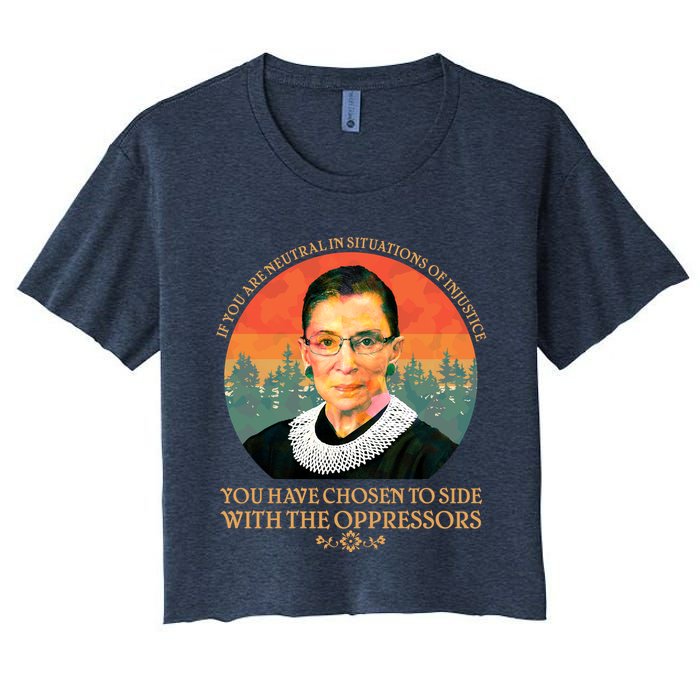 Ruth Bader Ginsburg Injustice Oppressors RBG Quote Crop Top