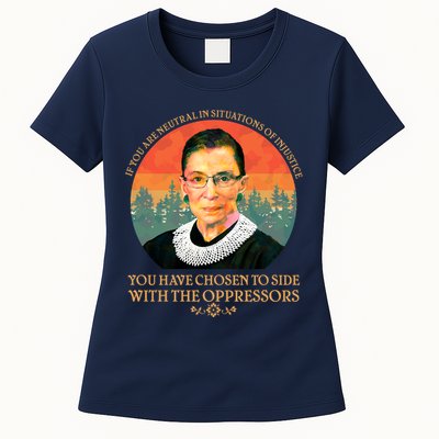 Ruth Bader Ginsburg Injustice Oppressors RBG Quote Womens T-Shirt