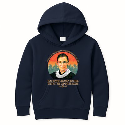 Ruth Bader Ginsburg Injustice Oppressors RBG Quote Kids Hoodie