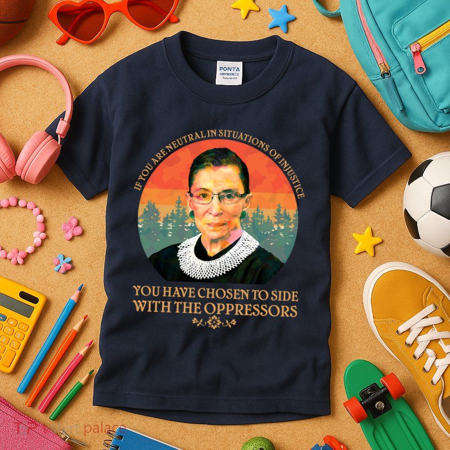 Ruth Bader Ginsburg Injustice Oppressors RBG Quote Kids T-Shirt