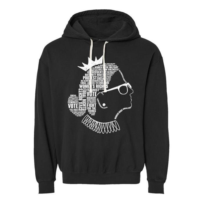 Ruth Bader Ginsburg Notorious RBG Quotes Garment-Dyed Fleece Hoodie