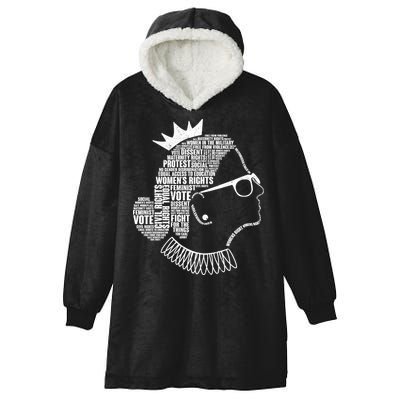 Ruth Bader Ginsburg Notorious RBG Quotes Hooded Wearable Blanket