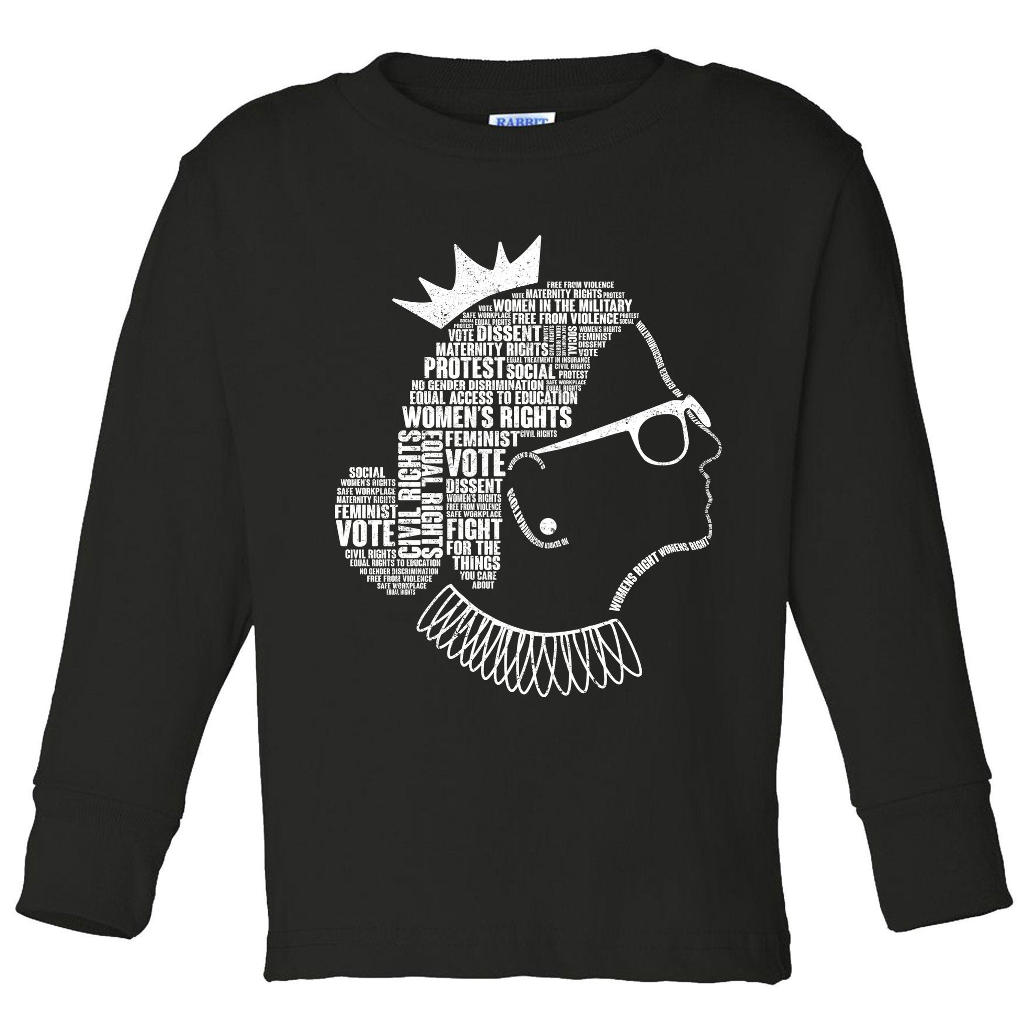Ruth Bader Ginsburg Notorious RBG Quotes Toddler Long Sleeve Shirt