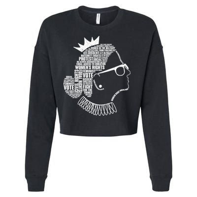 Ruth Bader Ginsburg Notorious RBG Quotes Cropped Pullover Crew