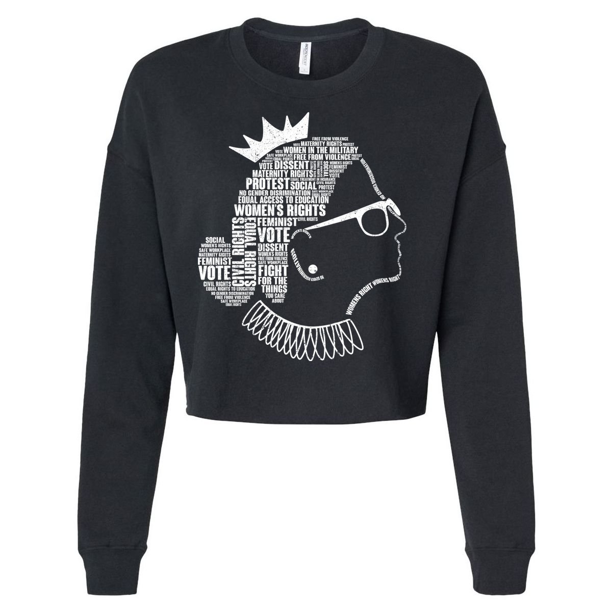 Ruth Bader Ginsburg Notorious RBG Quotes Cropped Pullover Crew