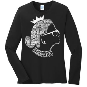 Ruth Bader Ginsburg Notorious RBG Quotes Ladies Long Sleeve Shirt