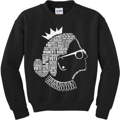 Ruth Bader Ginsburg Notorious RBG Quotes Kids Sweatshirt