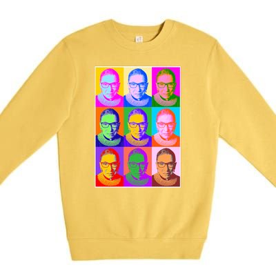 Ruth Bader Ginsburg RBG Pop Art Tribute Premium Crewneck Sweatshirt