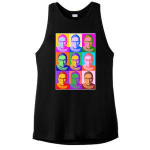 Ruth Bader Ginsburg RBG Pop Art Tribute Ladies PosiCharge Tri-Blend Wicking Tank