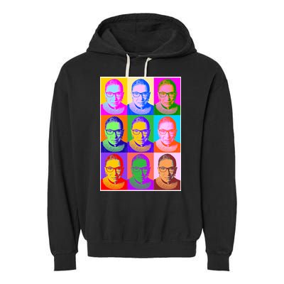 Ruth Bader Ginsburg RBG Pop Art Tribute Garment-Dyed Fleece Hoodie