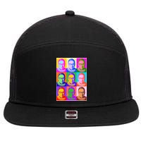 Ruth Bader Ginsburg RBG Pop Art Tribute 7 Panel Mesh Trucker Snapback Hat