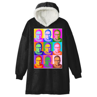 Ruth Bader Ginsburg RBG Pop Art Tribute Hooded Wearable Blanket