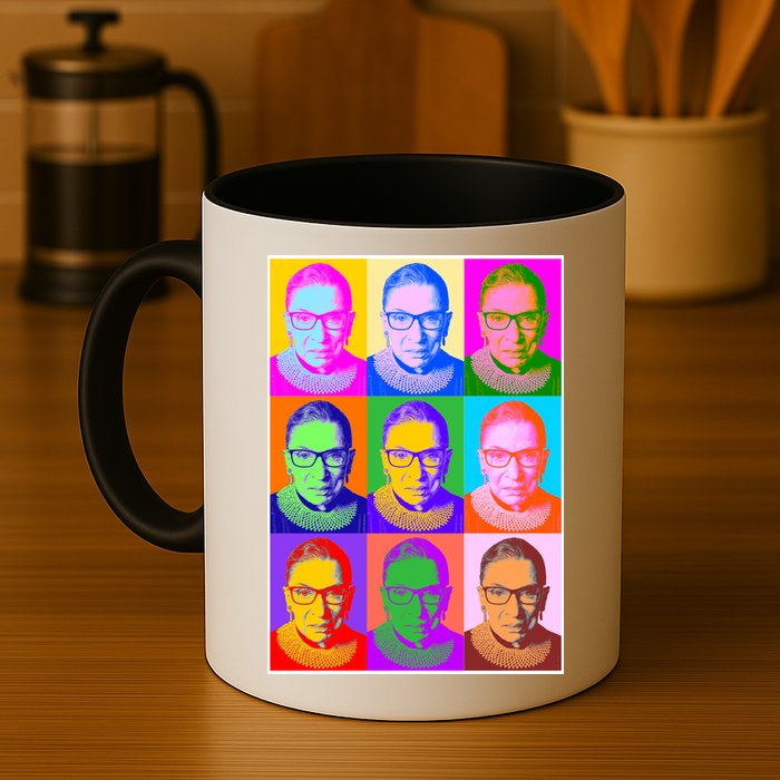 Ruth Bader Ginsburg RBG Pop Art Tribute Mug