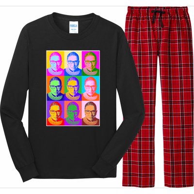 Ruth Bader Ginsburg RBG Pop Art Tribute Long Sleeve Pajama Set