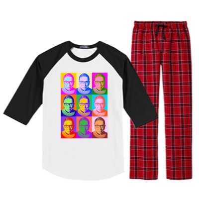 Ruth Bader Ginsburg RBG Pop Art Tribute Raglan Sleeve Pajama Set