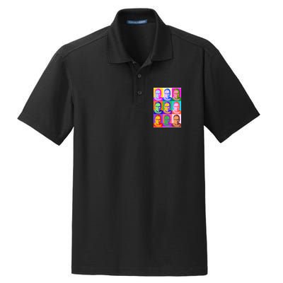Ruth Bader Ginsburg RBG Pop Art Tribute Dry Zone Grid Polo