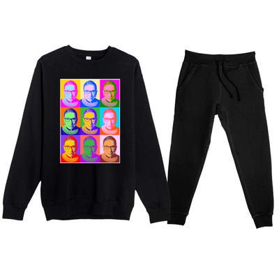 Ruth Bader Ginsburg RBG Pop Art Tribute Premium Crewneck Sweatsuit Set