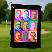 Ruth Bader Ginsburg RBG Pop Art Tribute Golf Towel