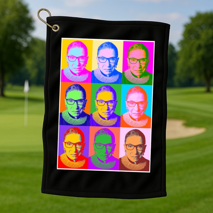 Ruth Bader Ginsburg RBG Pop Art Tribute Golf Towel