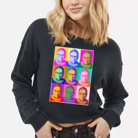 Ruth Bader Ginsburg RBG Pop Art Tribute Cropped Pullover Crew