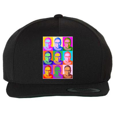 Ruth Bader Ginsburg RBG Pop Art Tribute Wool Snapback Cap