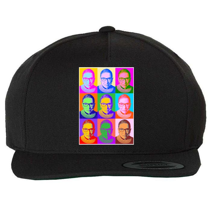 Ruth Bader Ginsburg RBG Pop Art Tribute Wool Snapback Cap