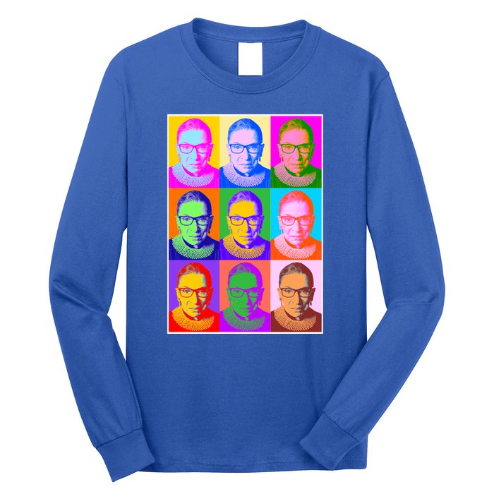 Ruth Bader Ginsburg RBG Pop Art Tribute Long Sleeve Shirt