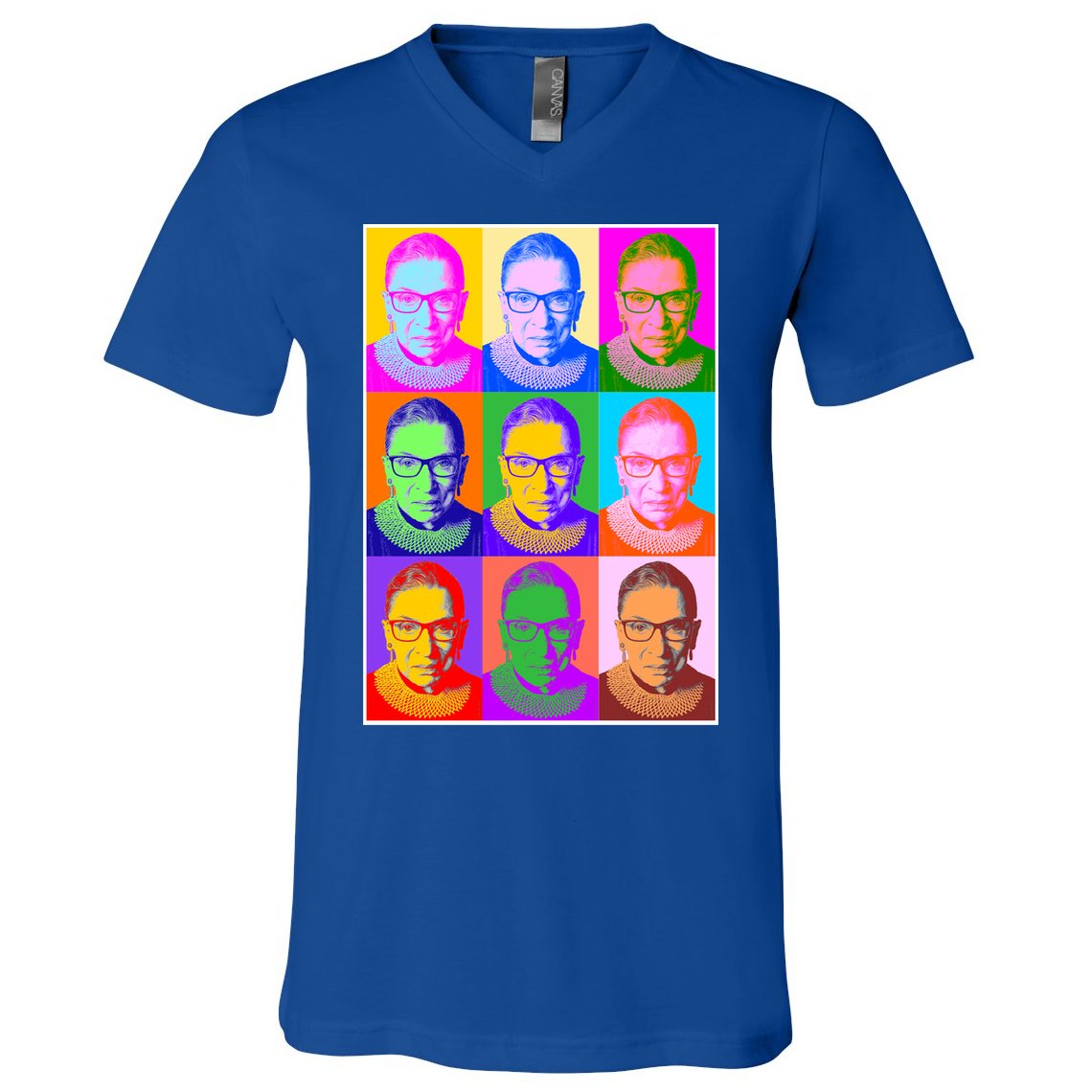 Ruth Bader Ginsburg RBG Pop Art Tribute V-Neck T-Shirt