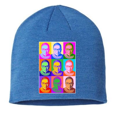 Ruth Bader Ginsburg RBG Pop Art Tribute Sustainable Beanie