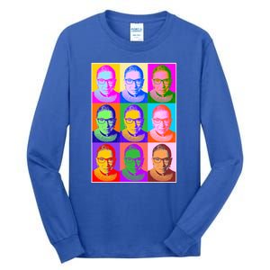 Ruth Bader Ginsburg RBG Pop Art Tribute Tall Long Sleeve T-Shirt