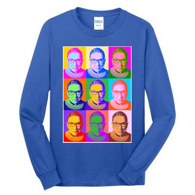 Ruth Bader Ginsburg RBG Pop Art Tribute Tall Long Sleeve T-Shirt