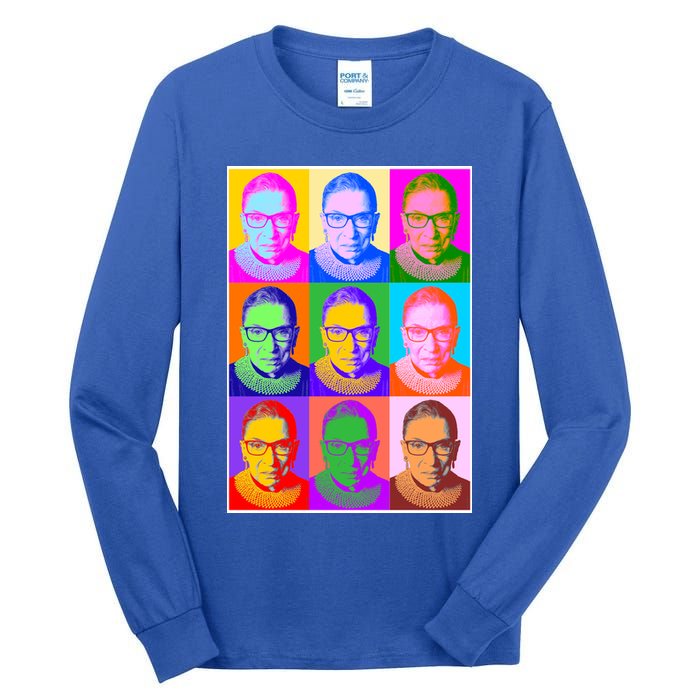 Ruth Bader Ginsburg RBG Pop Art Tribute Tall Long Sleeve T-Shirt