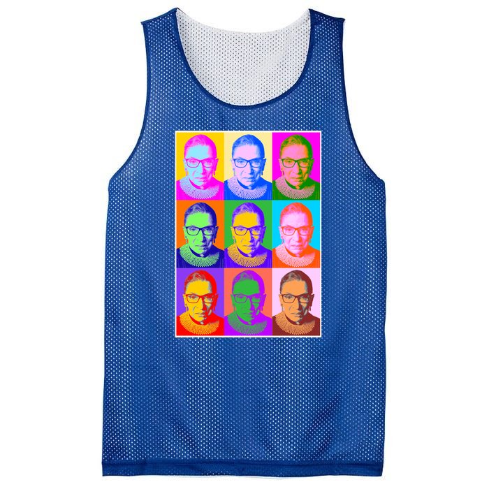 Ruth Bader Ginsburg RBG Pop Art Tribute Mesh Reversible Basketball Jersey Tank