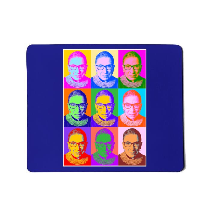 Ruth Bader Ginsburg RBG Pop Art Tribute Mousepad