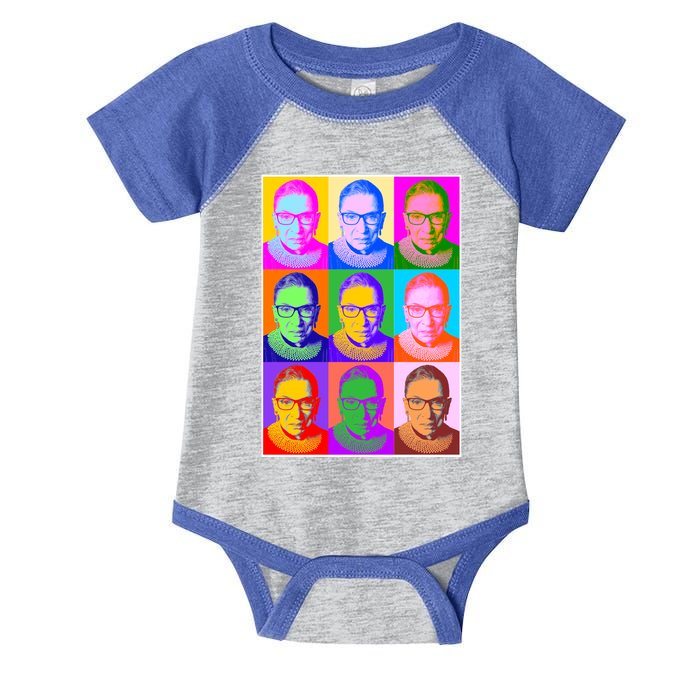 Ruth Bader Ginsburg RBG Pop Art Tribute Infant Baby Jersey Bodysuit