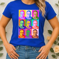Ruth Bader Ginsburg RBG Pop Art Tribute Womens T-Shirt