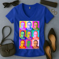 Ruth Bader Ginsburg RBG Pop Art Tribute Women's V-Neck T-Shirt