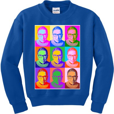 Ruth Bader Ginsburg RBG Pop Art Tribute Kids Sweatshirt
