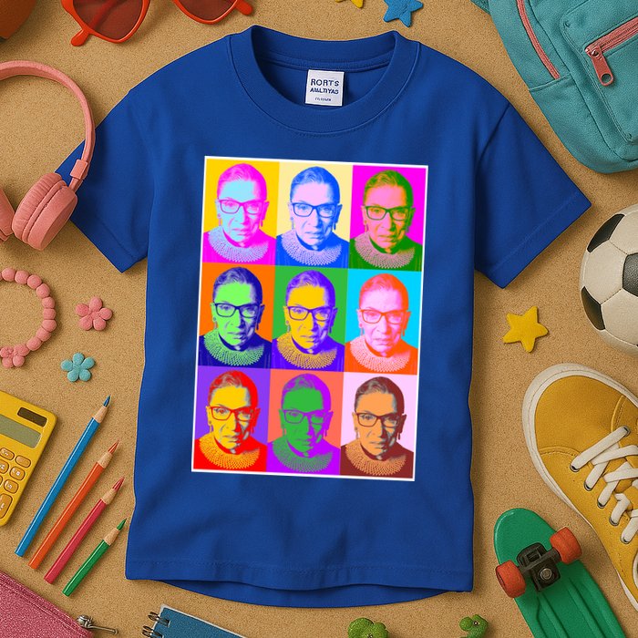 Ruth Bader Ginsburg RBG Pop Art Tribute Kids T-Shirt