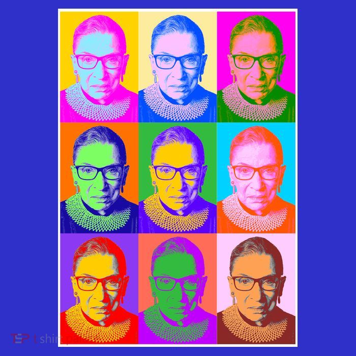 Ruth Bader Ginsburg RBG Pop Art Tribute Zip Tote Bag