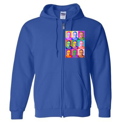 Ruth Bader Ginsburg RBG Pop Art Tribute Full Zip Hoodie